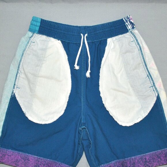 Vintage Ocean Pacific Shorts Boys Size Large Retro Surf Blue & Geometric Shorts - Picture 7 of 11